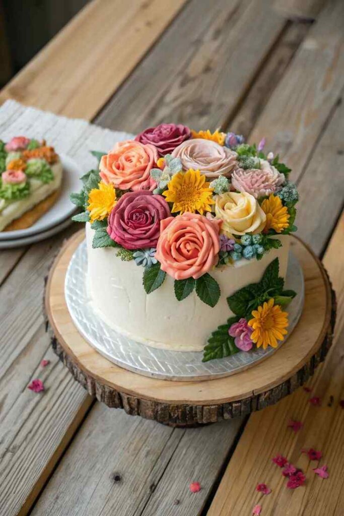 Floral Graduation Cake
