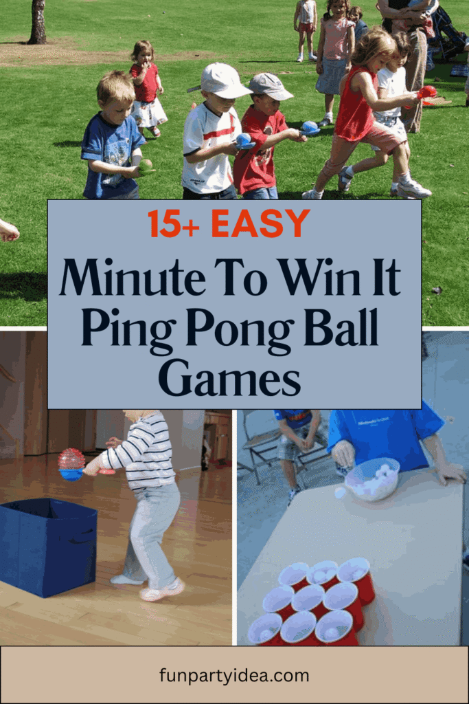 Minute To Win It Ping Pong Ball Games
