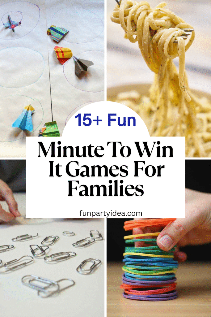 Minute to Win It games for families