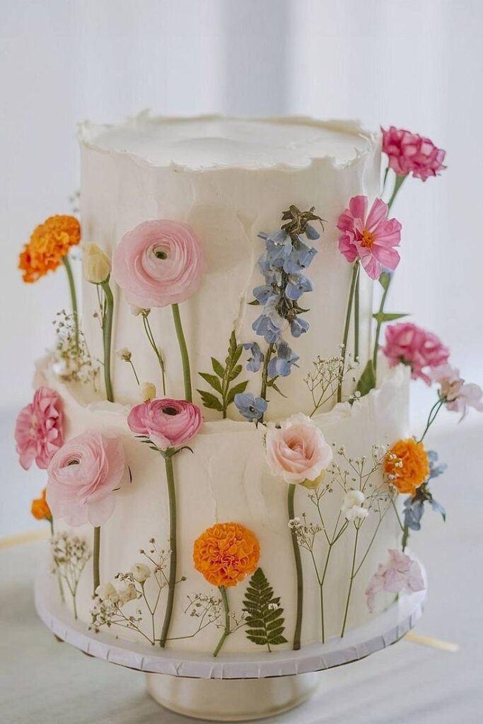 Flower-Themed Cake