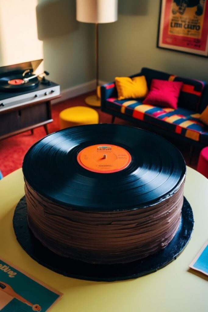 Vinyl Record Cake