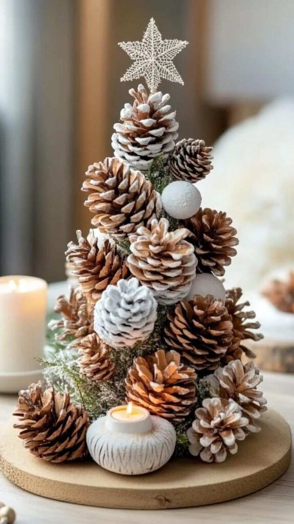 Glitter-Dipped Pinecones