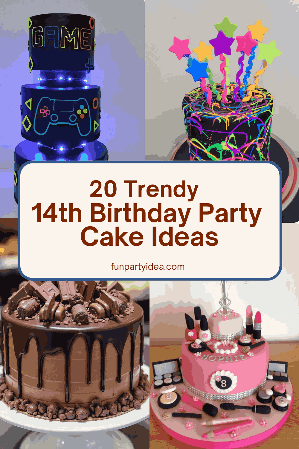 14th Birthday Party Cake Ideas