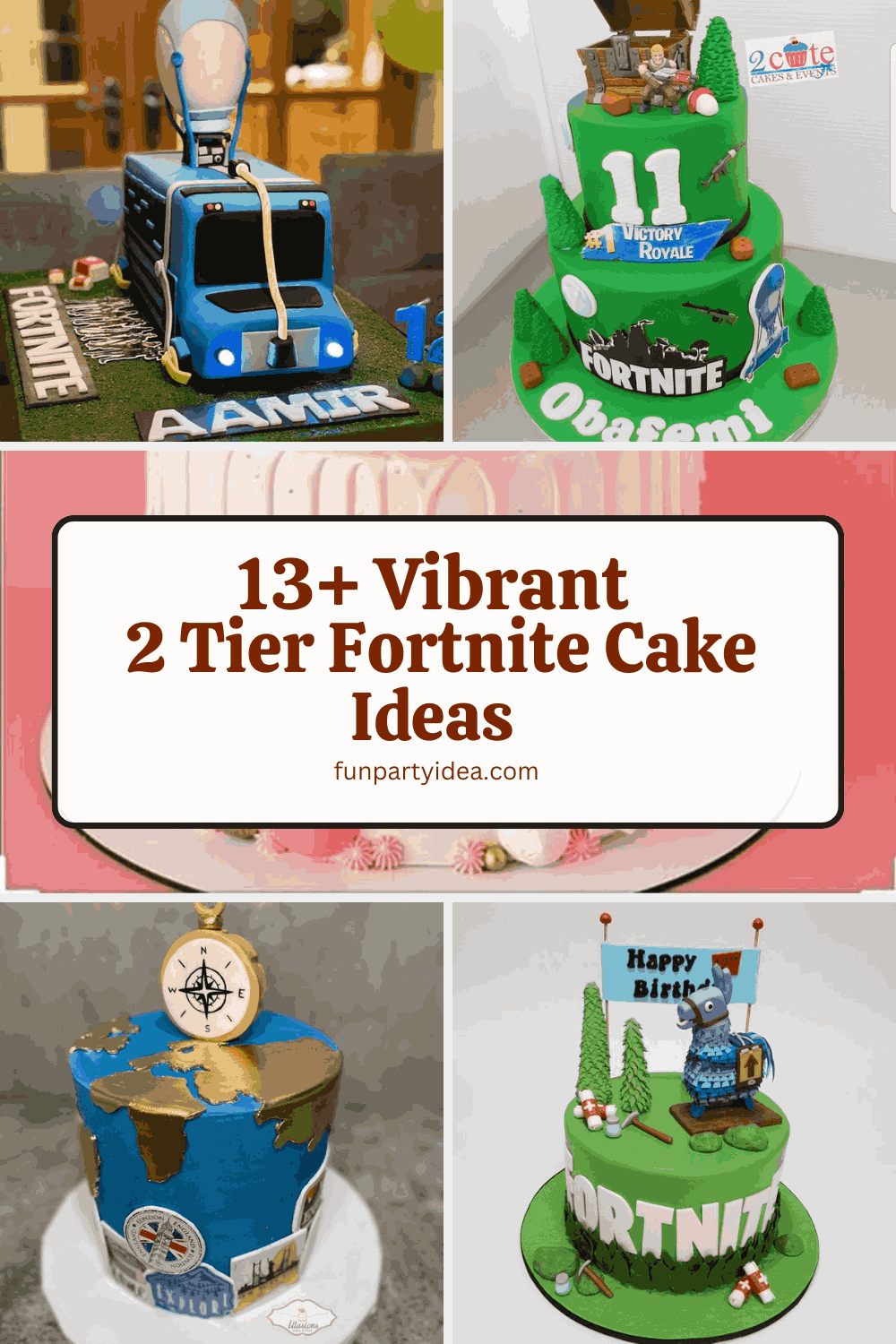 2 Tier Fortnite Cake Ideas
