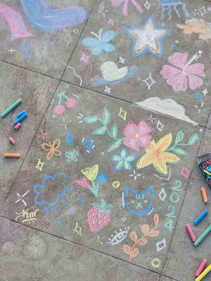 Outdoor Chalk Art Party